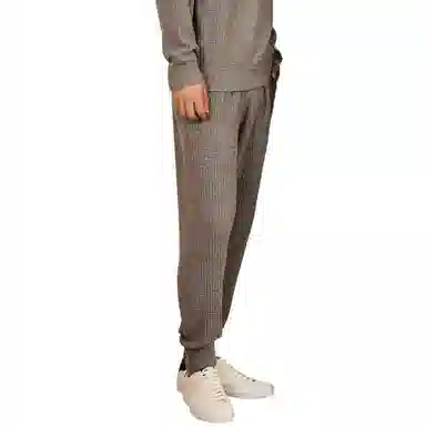 恒源祥 纯色松紧系带针织休闲裤 男女同款