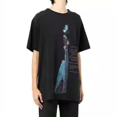 Yohji Yamamoto SS22 Graphic Print T-Shirt Black