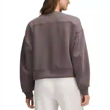 lululemon Softstreme Perfectly Oversized Cropped Crew Espresso