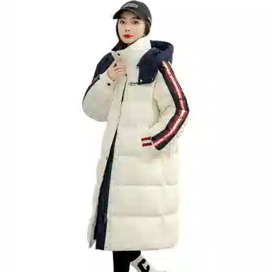 鸭鸭 中长款过膝羽绒服 女款