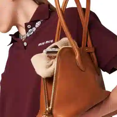 Miu Miu SS24 Logo Polo Red