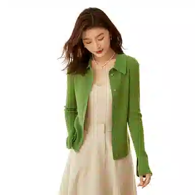 恒源祥 纯色修身羊毛衫坑条毛衣 女款