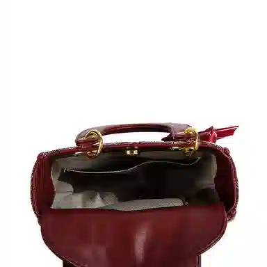MACKJANICE Embroidered Red Handbag