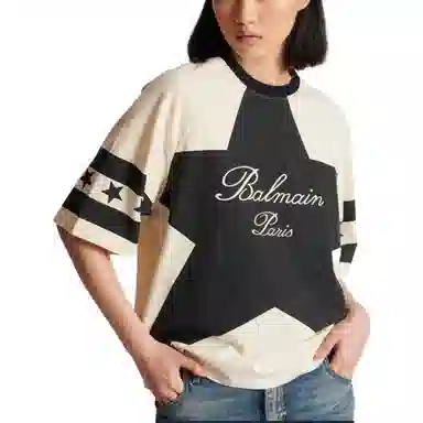 BALMAIN FW23 Signature Stars T-Shirt T