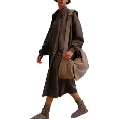 Fear of God Essentials FW22 Womens LS Tee Dress Off Black