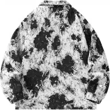 帕丁顿熊 多巴胺扎染小香风复古休闲宽松夹克外套 男女同款