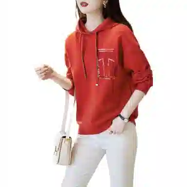 【dme】 字母亮片连帽卫衣 女款