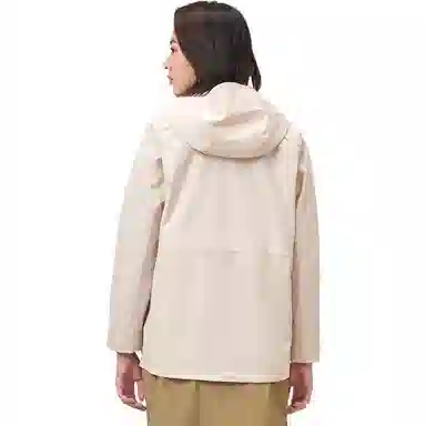 探路者 纯色户外抓绒可脱卸三合一冲锋衣 女款 卵石色