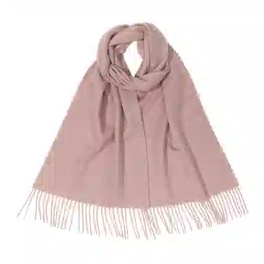 上海故事 纯色暖糯亲肤围脖 山羊绒 绒线围巾 男女同款情侣款 中国红礼盒装