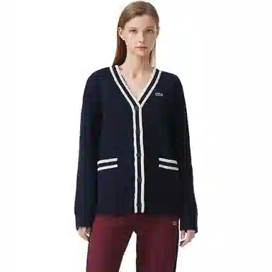 Lacoste V-Neck Knit Cardigan