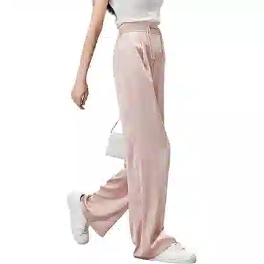 【dme】 纯色松紧宽松直筒休闲裤 女款