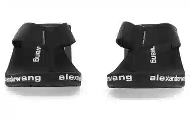Alexander Wang AW Wedge Flip Flops Black