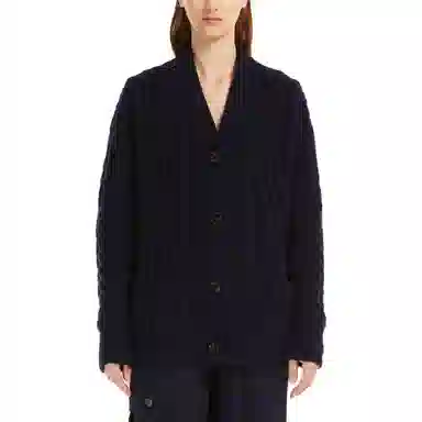 WEEKEND MaxMara Sponda Wool Yarn Cardigan V