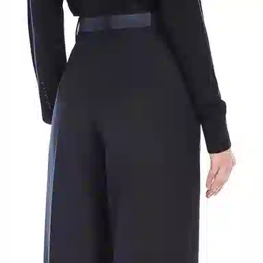 MaxMara Pleated Tapered High Waist Pants Black