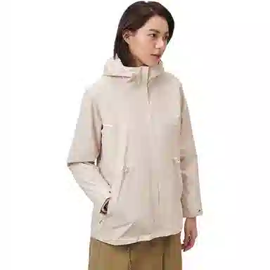 探路者 纯色户外抓绒可脱卸三合一冲锋衣 女款 卵石色