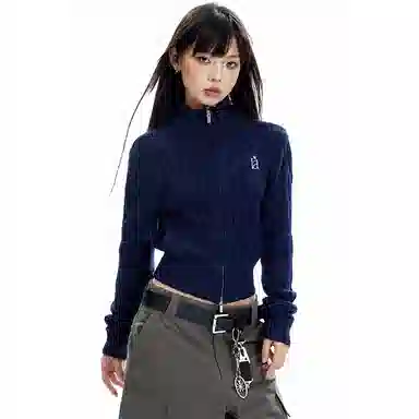 APEA Vintage Embroidered Knit Cardigan