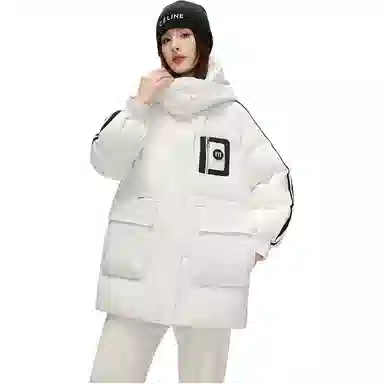 鸭鸭 韩版时尚加厚连帽羽绒服 女款