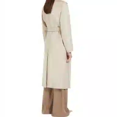 MaxMara Belted Mid-Length Coat Beige
