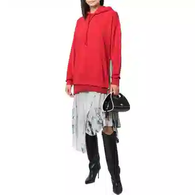 DIESEL FW22 Hoodie Dress Red