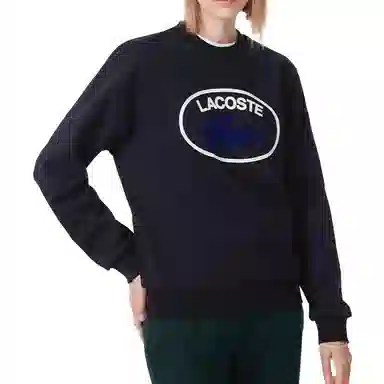 Lacoste Logo Print Sweatshirt Navy