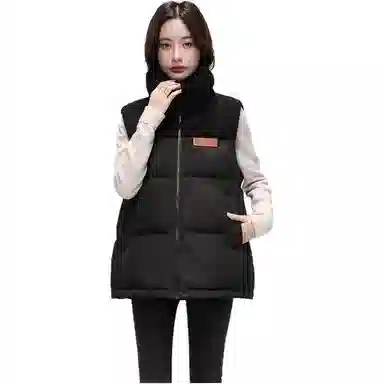 鸭鸭 纯色时尚休闲立领无袖羽绒马甲 女款