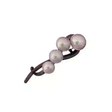 水中玉 珍珠盘发一字扭扭夹后脑勺鲨鱼夹子头饰高级感抓夹 亚克力 发夹 女款