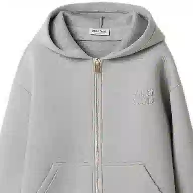 Miu Miu SS23 Hoodie Jacket Gray