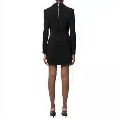 PINKO FW22 V-Neck Dress Black