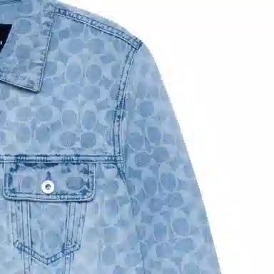 COACH Logo Print Denim Jacket