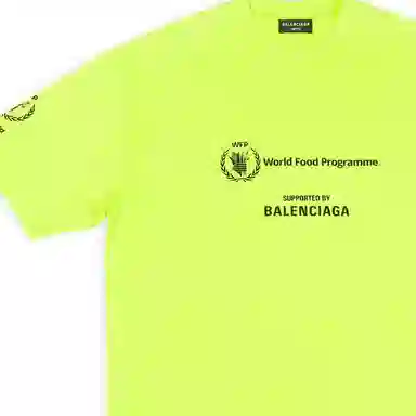 Balenciaga x WFP FW22 Logo T-Shirt Fluorescent Green