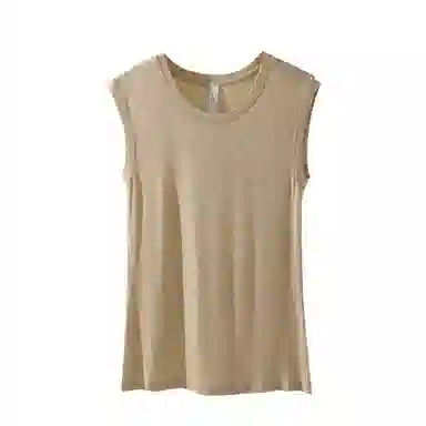 内在密码 羊毛蚕丝蓄热薄绒无痕纯色打底坎肩修身简约内搭上衣秋冬保暖上装 女款