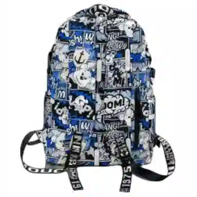 醇龙  尼龙男女通用多色涂鸦双肩包休闲百搭