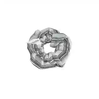 水中玉 韩系条纹大肠发圈高级感扎头发皮筋慵懒风发绳头饰 布艺 头绳 女款