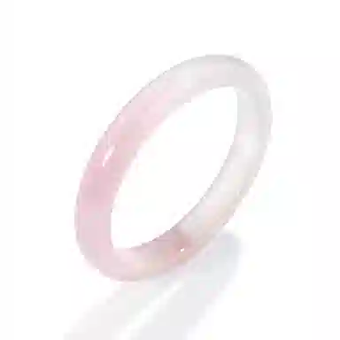 北京黄金 渐变粉 新中式国风设计 清冷高级氛围感穿搭 简约日常百搭通勤 玉髓 手镯 女款