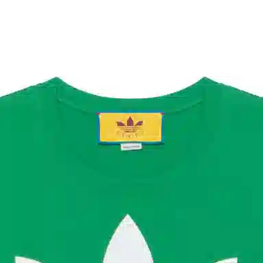 Gucci x Adidas Logo Print T-Shirt Green