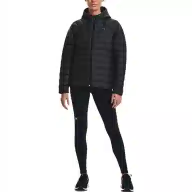 Under Armour FW22 Quilted Logo Hooded Down Jacket Black