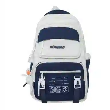 行途 休闲简约撞色便携 尼龙 双肩包 男女同款情侣款 多色