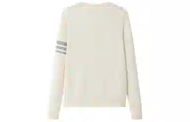 东鲸岁时记 学院风纯色针织休闲舒适毛衣 女款 白色