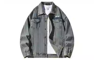 Airwalk Retro Dark Wukong Print Denim Jacket