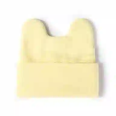 啄木鸟 秋冬可爱兔耳朵单色户外保暖学生无檐小便帽 腈纶 绒线帽 女款