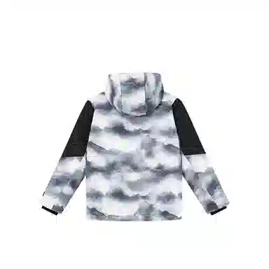 鸿星尔克儿童 潮流保暖舒适百搭羽绒服 冰川白/正黑 青少年