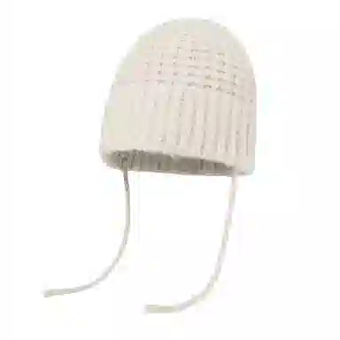 北极绒 美拉德风秋冬韩系保暖百搭辫子护耳显脸小 聚酯纤维 绒线帽 女款