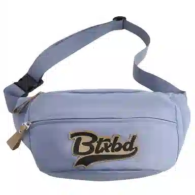 行途 时尚小众宽肩带可爱 尼龙 胸包腰包 男女同款情侣款 黑色/蓝色/红色/白色