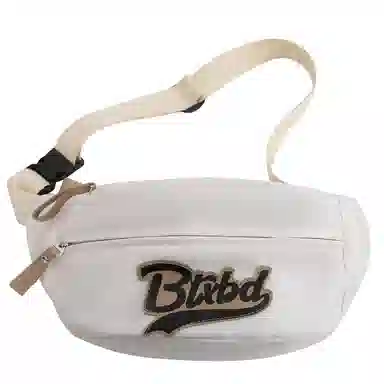 行途 时尚小众宽肩带可爱 尼龙 胸包腰包 男女同款情侣款 黑色/蓝色/红色/白色