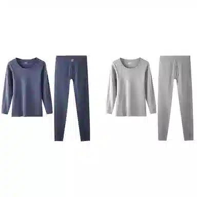 恒源祥 休闲抗菌薄款保暖套装 男款