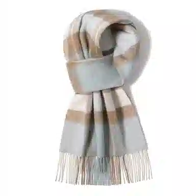 上海故事 通用款粗纺格子羊绒多种颜色 绒线围巾 女款