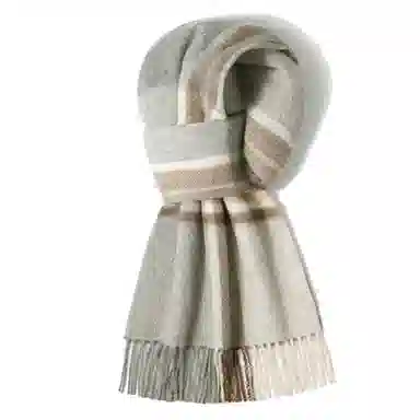 上海故事 通用款粗纺格子羊绒多种颜色 绒线围巾 女款