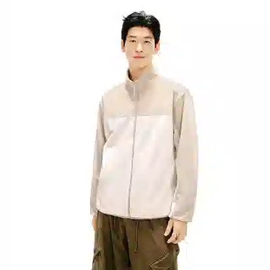 网易严选 百搭立领复合摇粒绒抗静电防风夹克长短绒羊羔绒厚绒绒感外套 男款