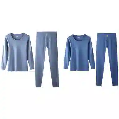 恒源祥 休闲抗菌薄款保暖套装 男款