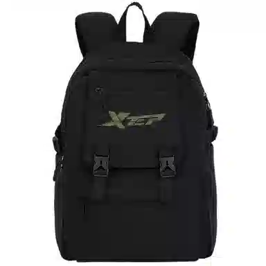 特步 大容量旅行初中高中大学生上课通勤轻便防泼水 织物 电脑包双肩包 常规 男女同款情侣款 白色